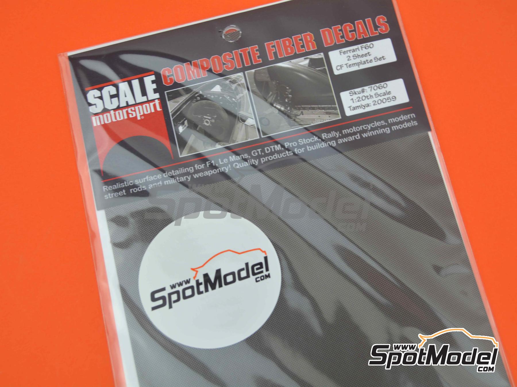 Scale Motorsport 7060: Carbon fibre pattern decal set 1/20 scale